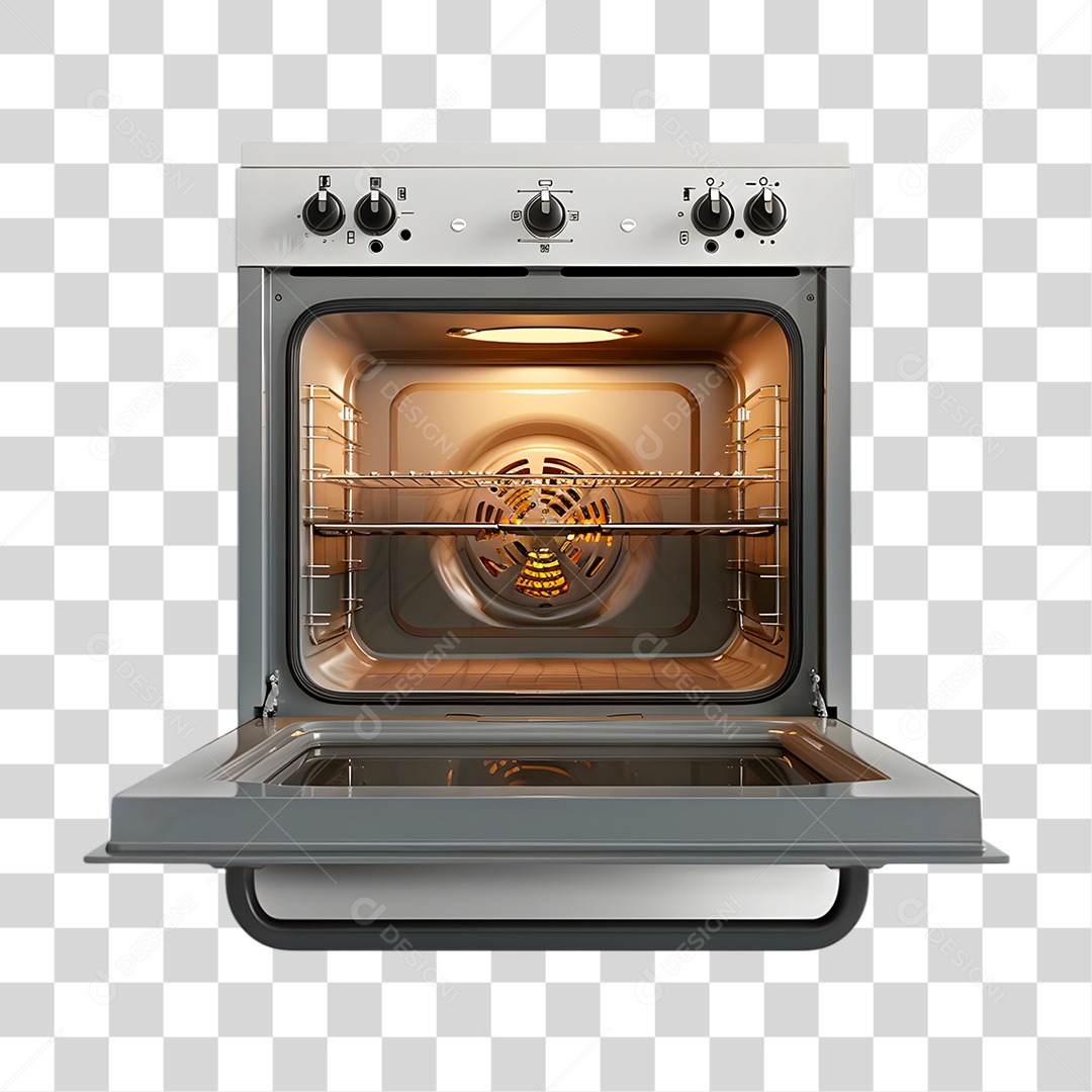 Forno de Porta Aberta PNG Transparente