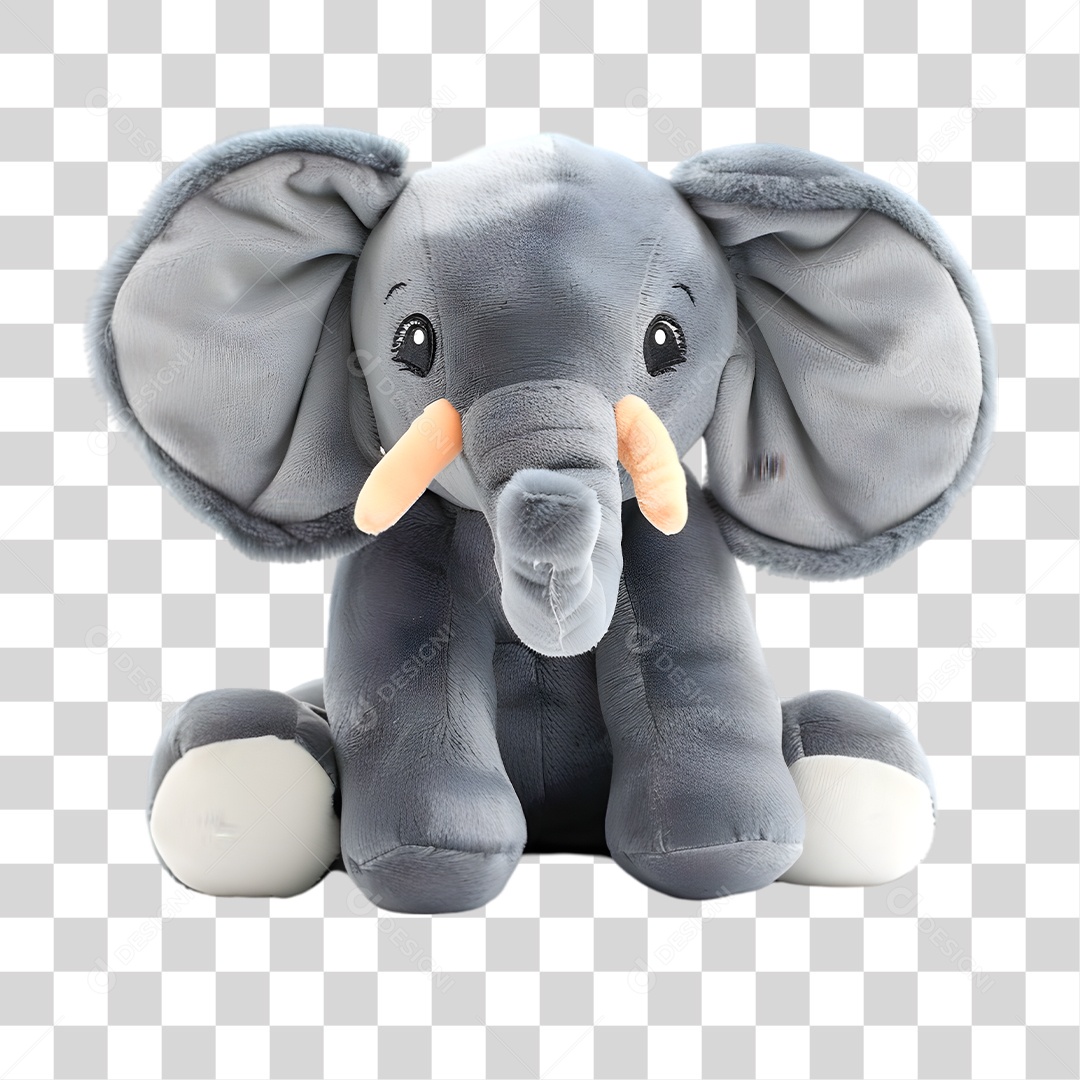 Elefante de Pelúcia PNG Transparente