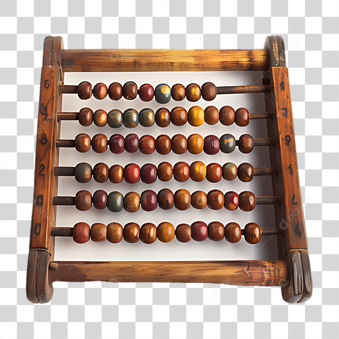 Ábaco de Madeira PNG Transparente