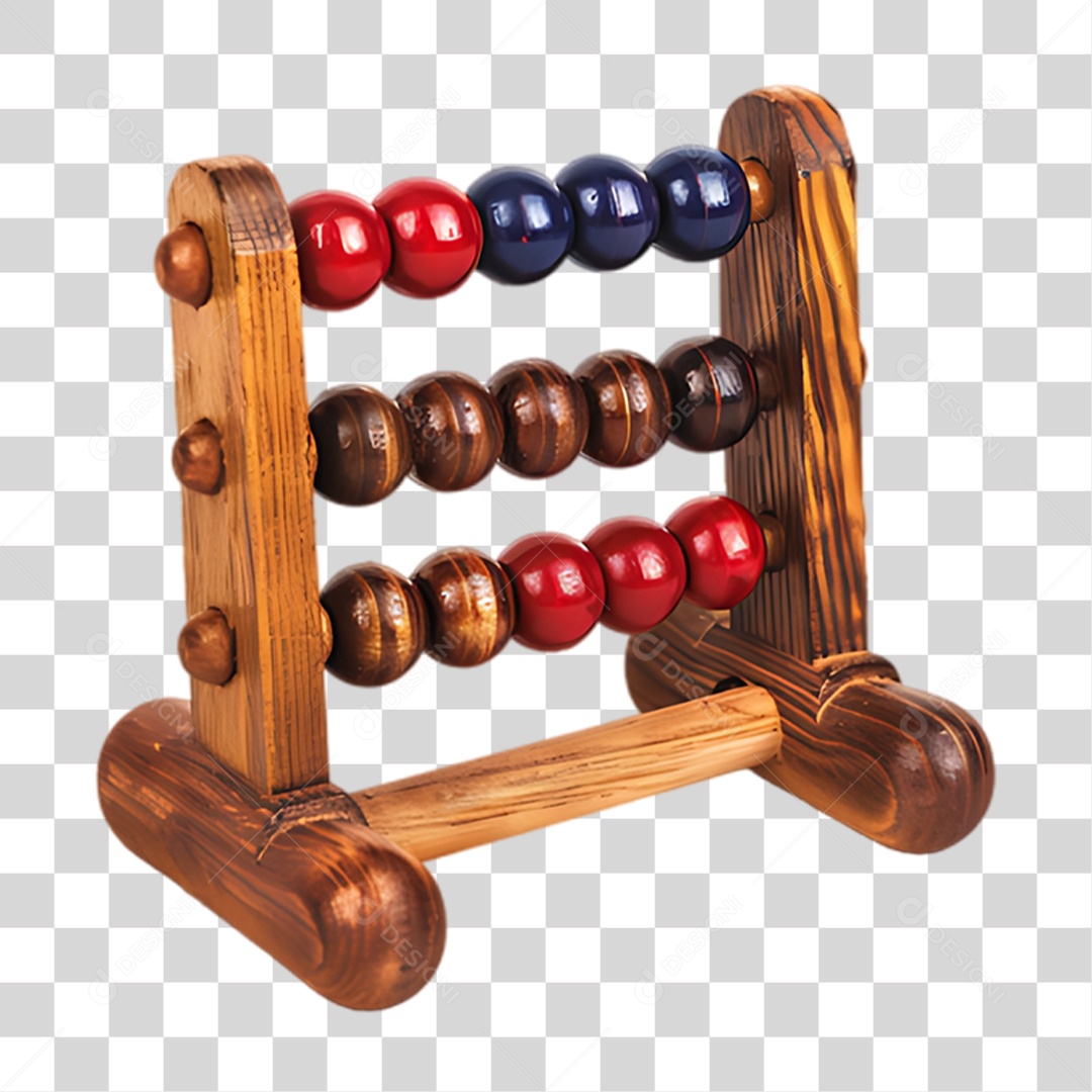 Ábaco de Madeira PNG Transparente