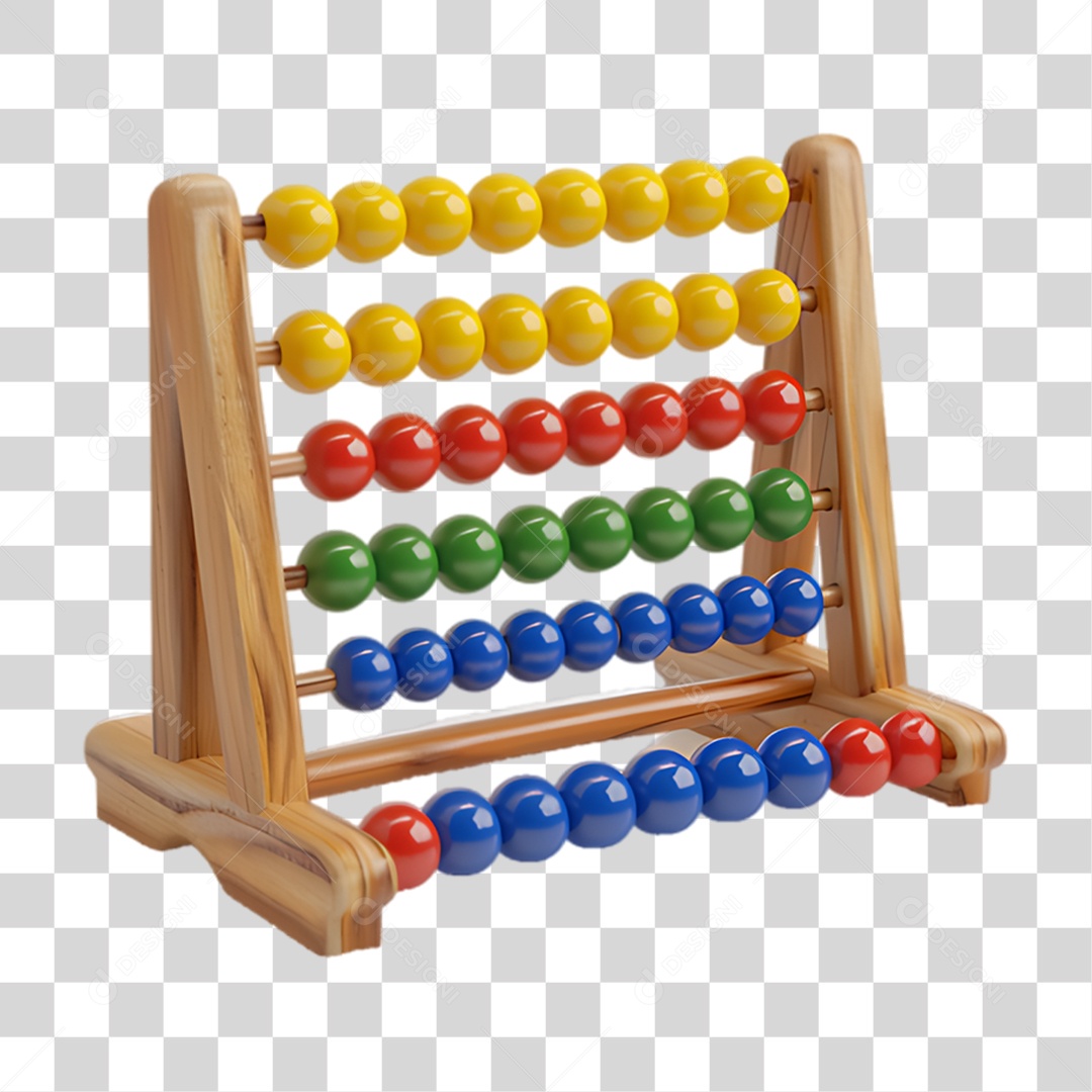 Ábaco de Madeira PNG Transparente