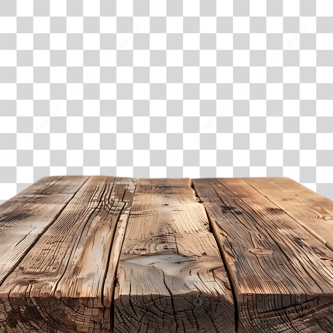 Mesa de Madeira PNG Transparente