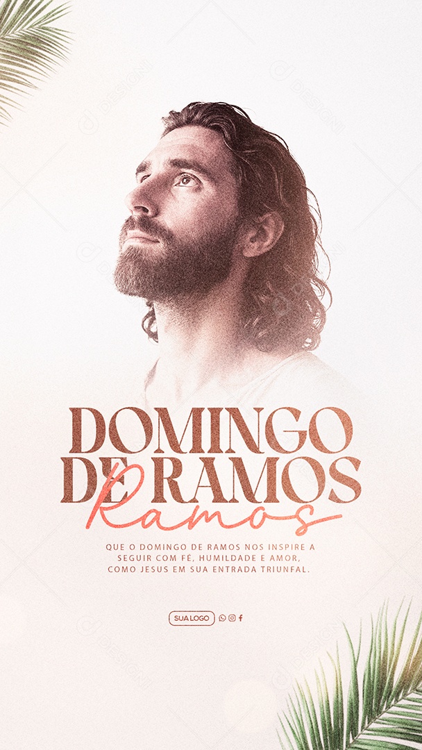 Story Domingo de Ramos 13 de Abril Social Media PSD Editável