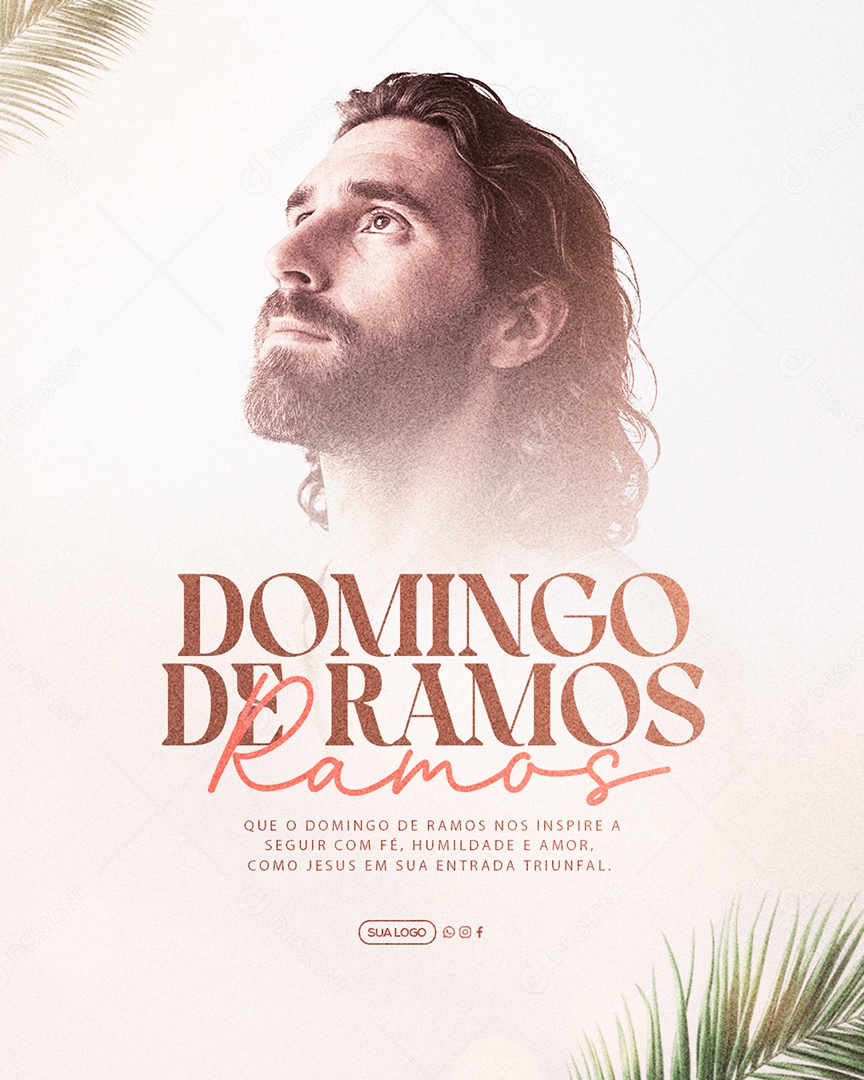 Domingo de Ramos 13 de Abril Social Media PSD Editável