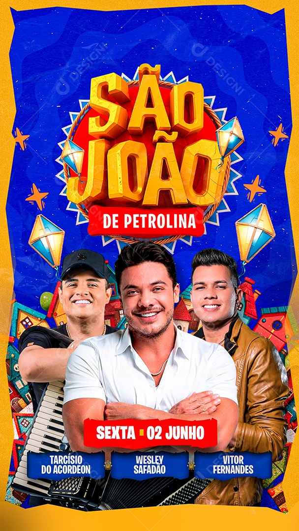 Flyer São João de Petrolina Social Media PSD Editável