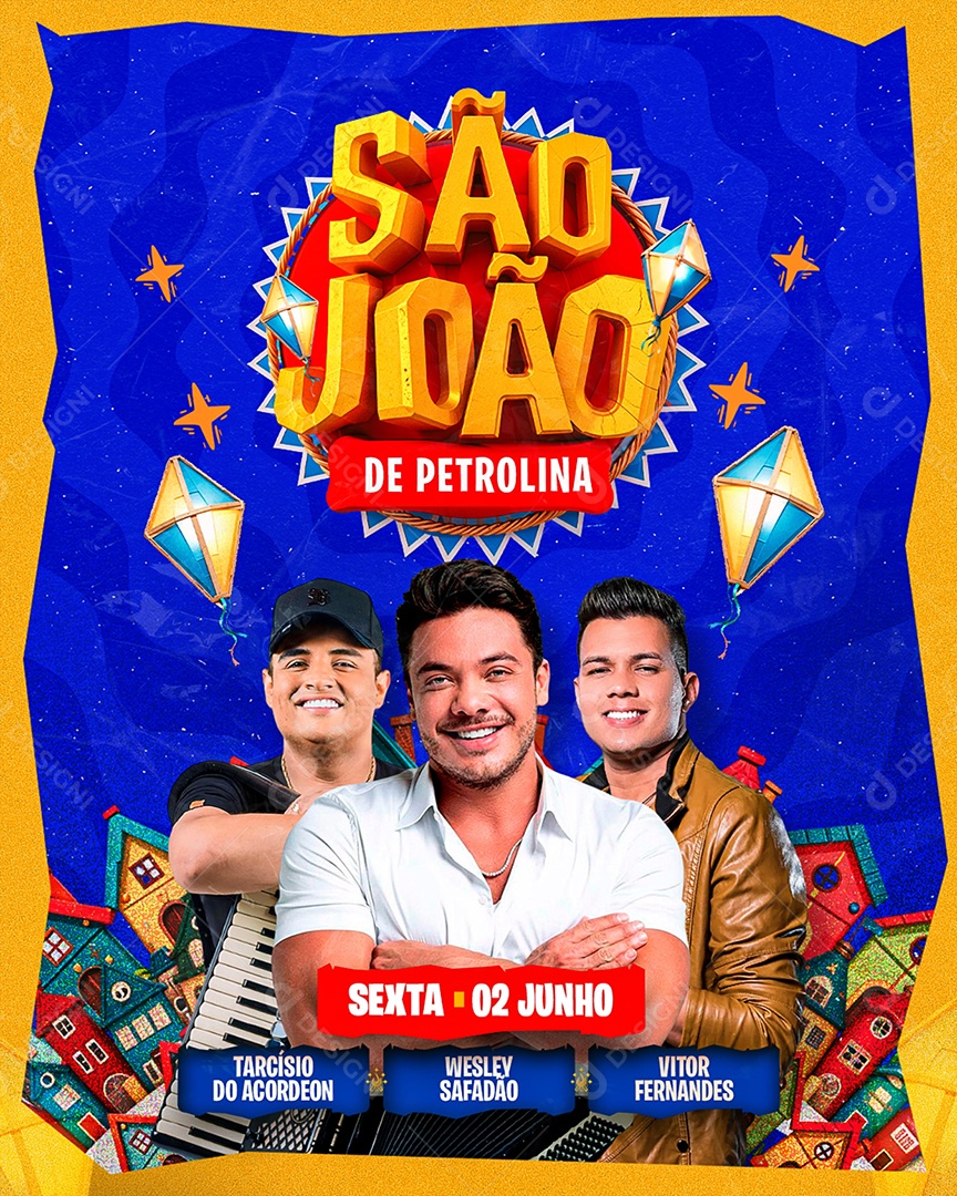Flyer São João de Petrolina Social Media PSD Editável