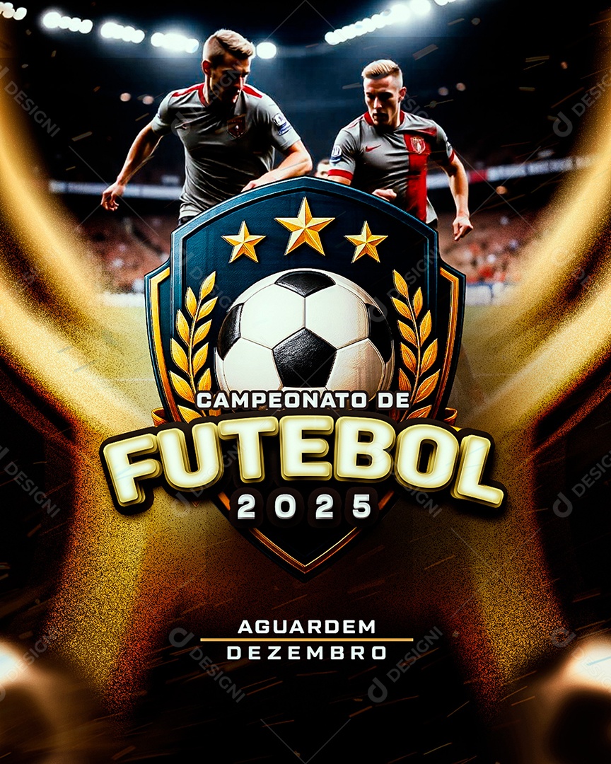 Torneio de Futebol 2025 Social Media PSD Editável