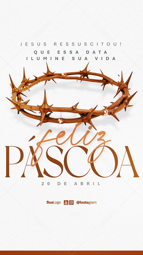Story Feliz Páscoa Que Essa Data Ilumine Sua Vida Social Media PSD Editável