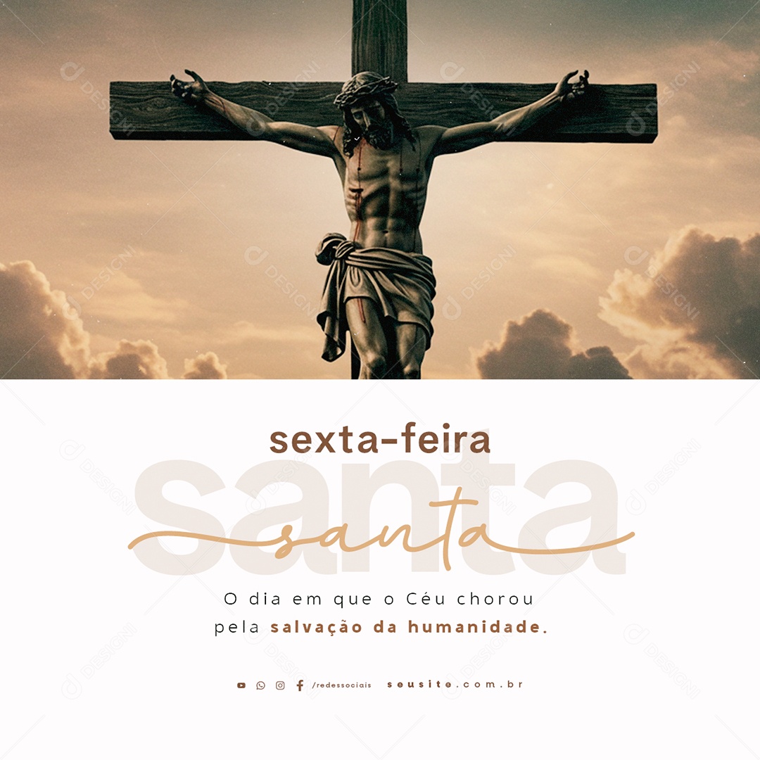 Sexta Feira Santa Social Media PSD Editável