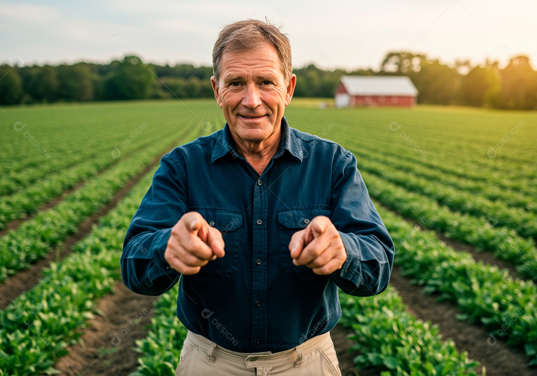 Homem meia idade trabalhador trabalhando em uma fazenda