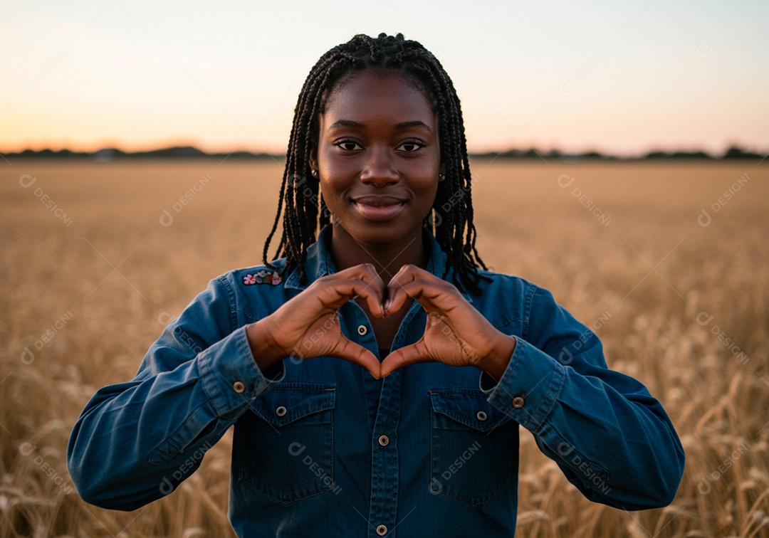 Mulher jovem trabalhadora trabalhando em uma fazenda