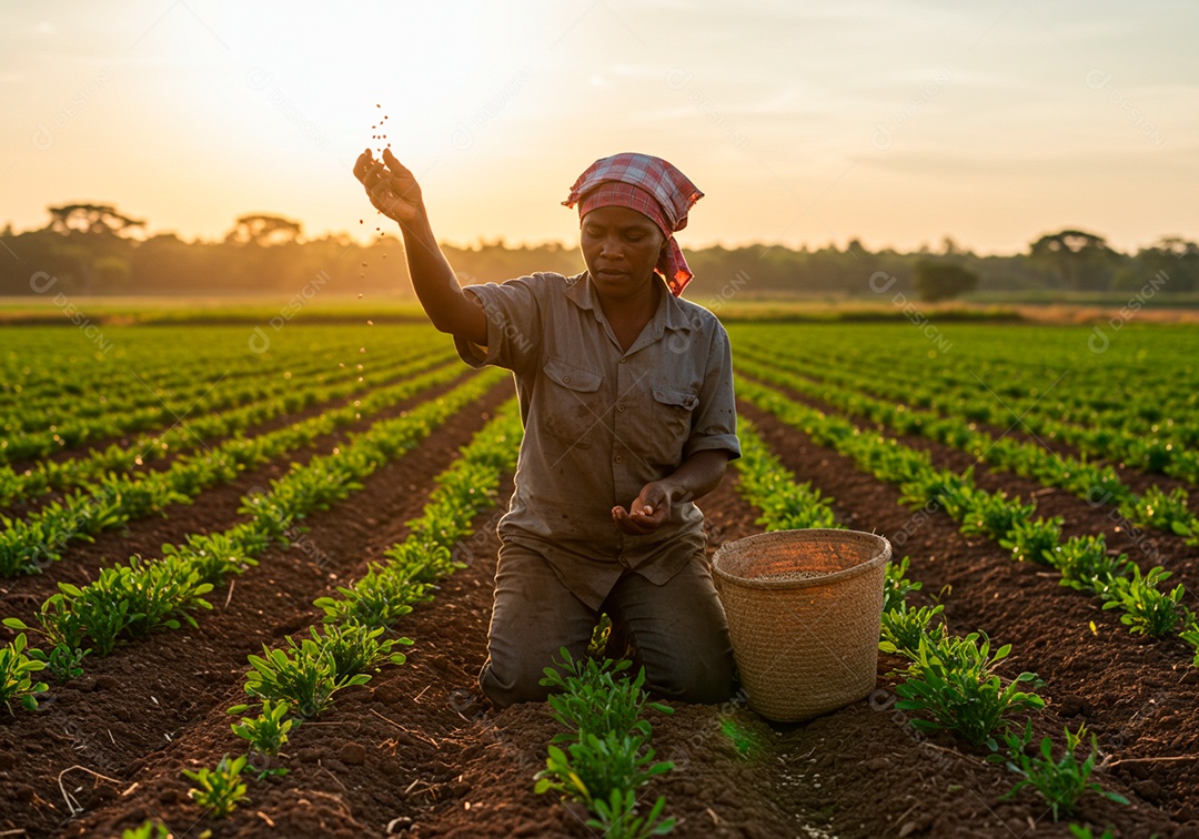 Mulher meia idade trabalhadora trabalhando em uma fazenda