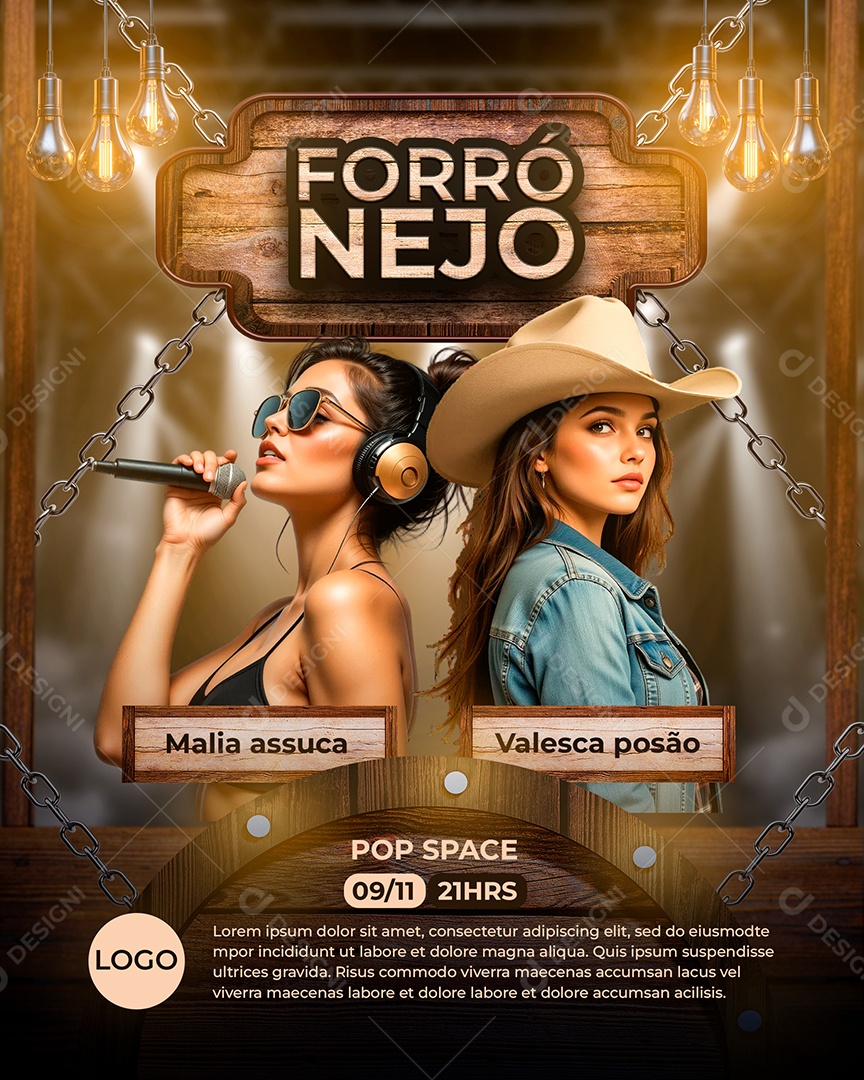 Feed Flyer Forró Nejo Social Media PSD Editável