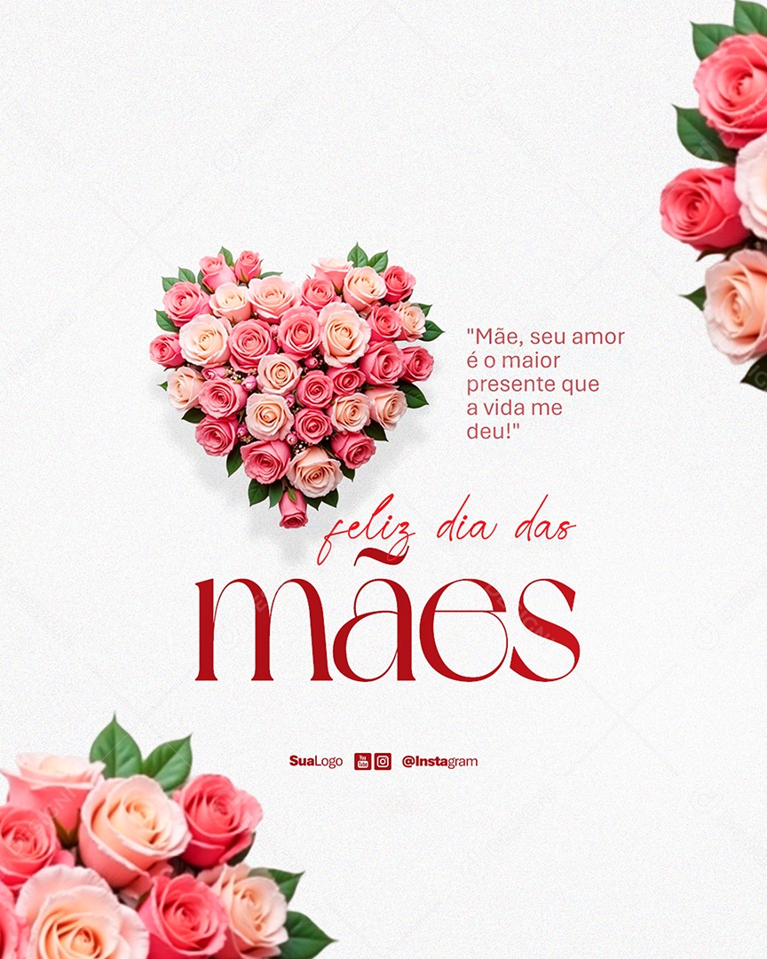 Flyer Feliz Dia Das Mães 12 de Maio O Maior Presente Social Media PSD Editável