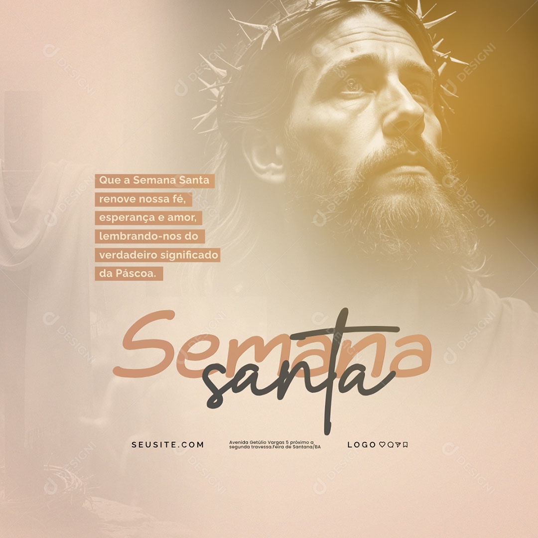 Semana Santa Social Media PSD Editável