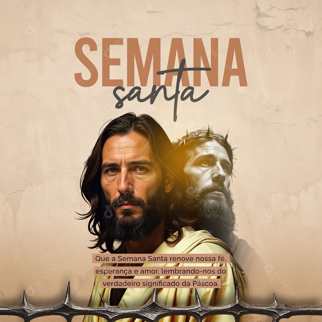 Semana Santa Social Media PSD Editável