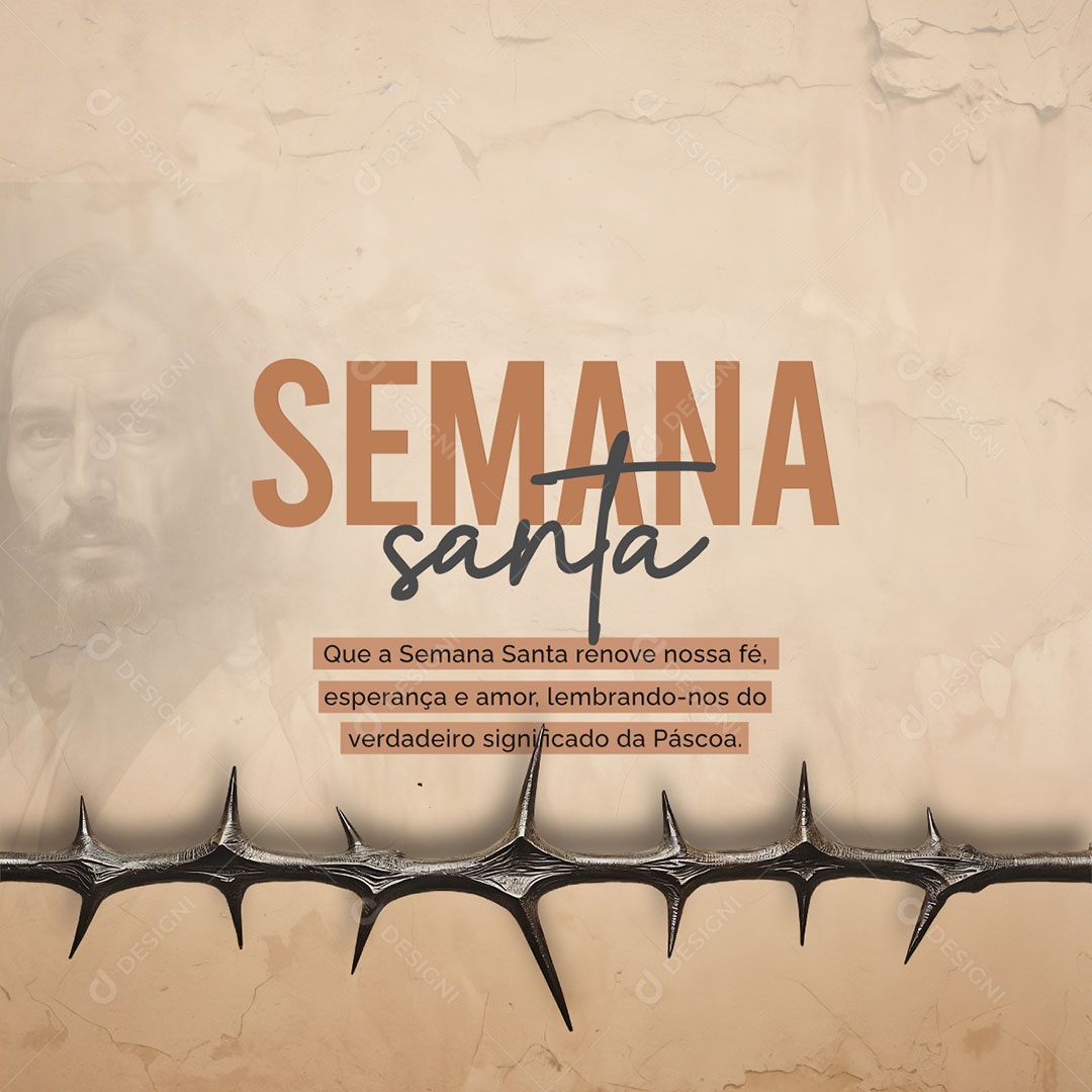 Semana Santa Social Media PSD Editável