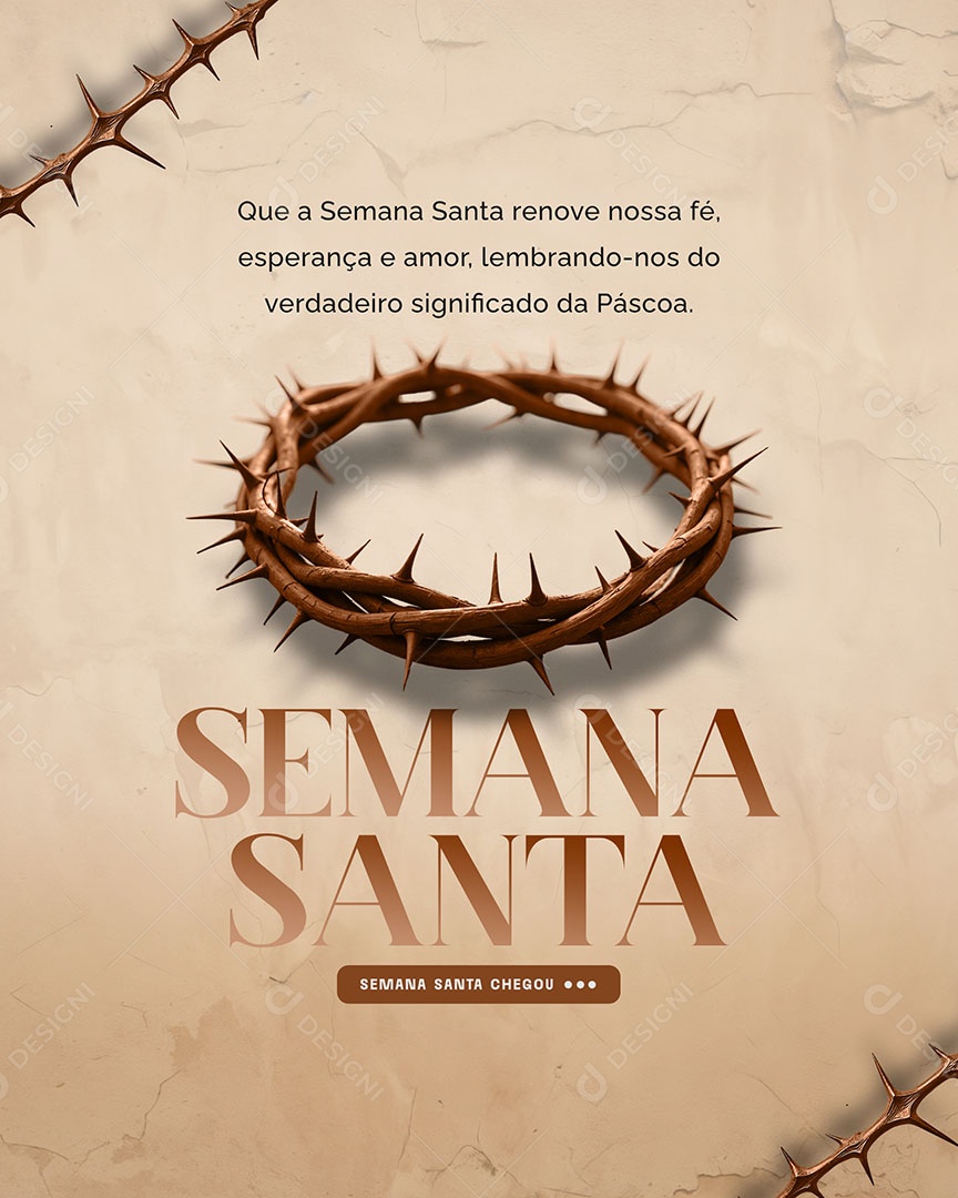 Que a Semana Santa Renove Nossa Fé Social Media PSD Editável