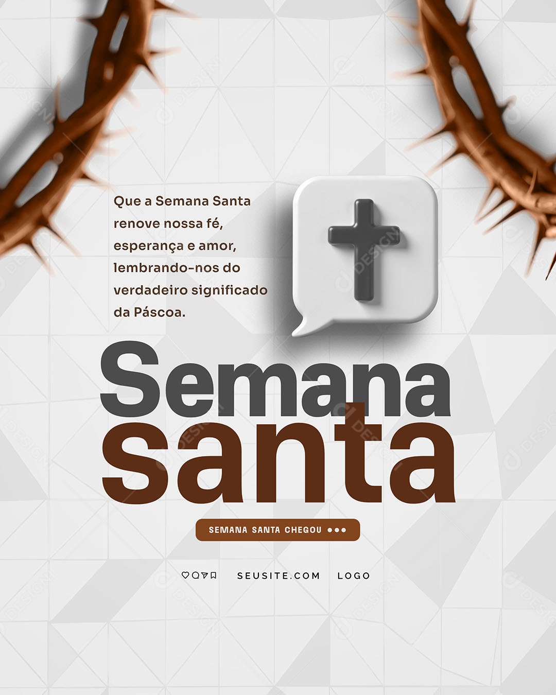 Semana Santa Social Media PSD Editável