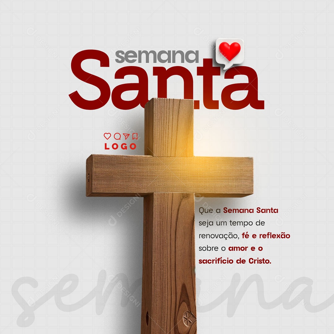 Semana Santa Social Media PSD Editável