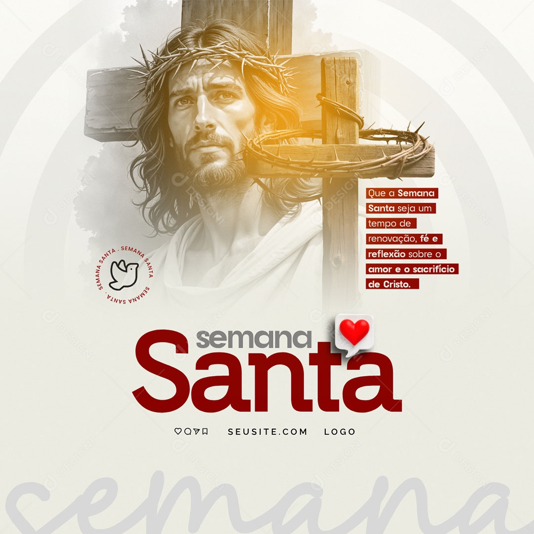 Semana Santa Que Seja Uma Semana de Renovação Social Media PSD Editável