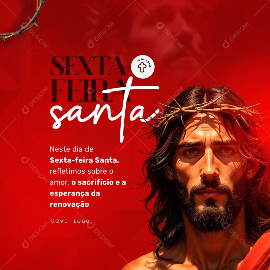 Sexta Feira Santa Social Media PSD Editável