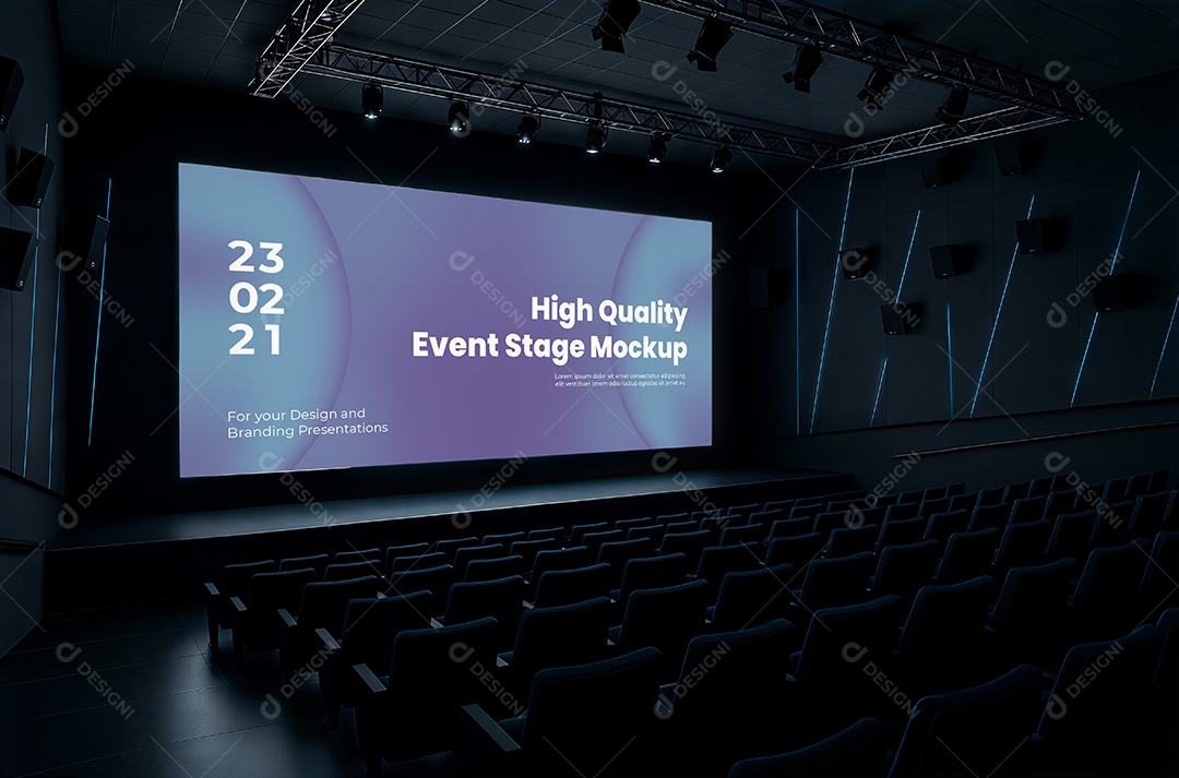 Espaço de Eventos PSD Editável Mockup