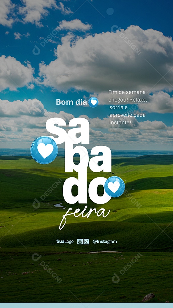 Story Bom Dia Sábado Frase Motivacional Social Media PSD Editável