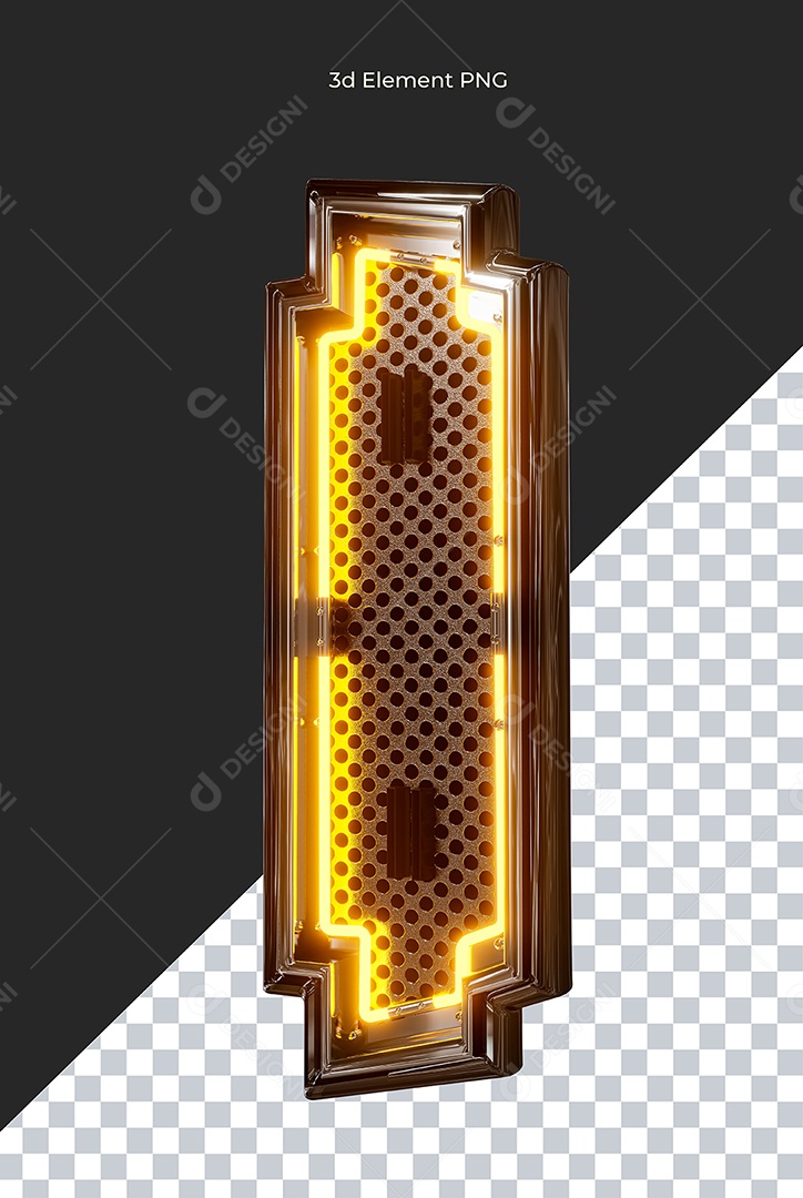 Elemento 3D Estrutura de Metal Para Composição PSD