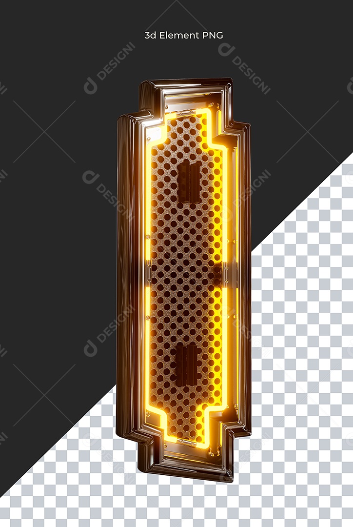 Elemento 3D Estrutura de Metal Para Composição PSD