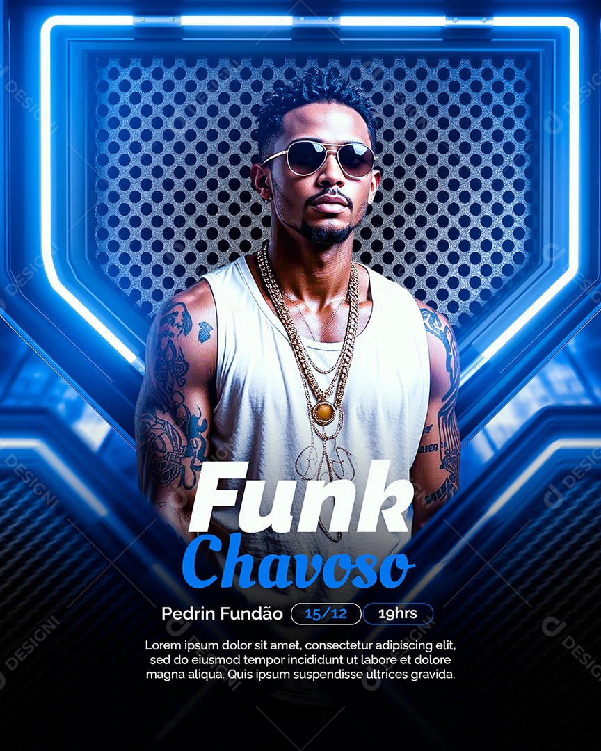 Feed Flyer Funk Chavoso Social Media PSD Editável
