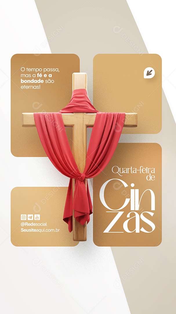 Story Quarta Feira de Cinzas Social Media PSD Editável