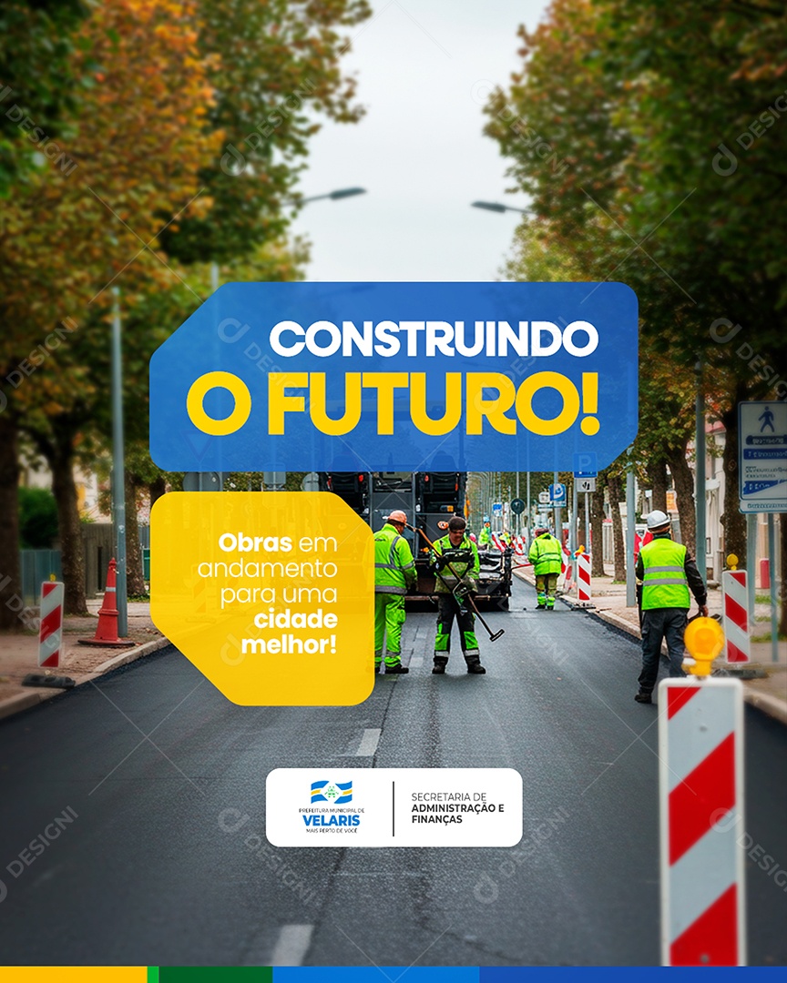 Flyer Prefeitura Construindo o Futuro Social Media PSD Editável
