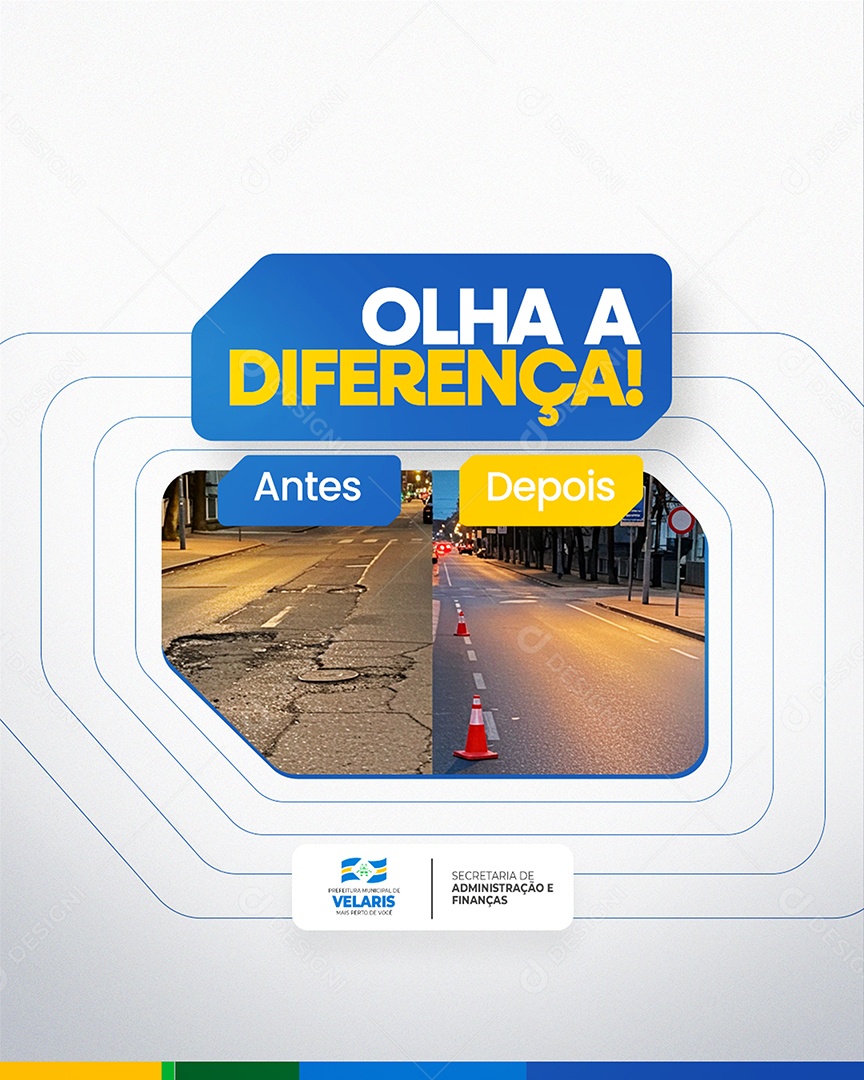 Flyer Prefeitura Olha a Diferença Social Media PSD Editável