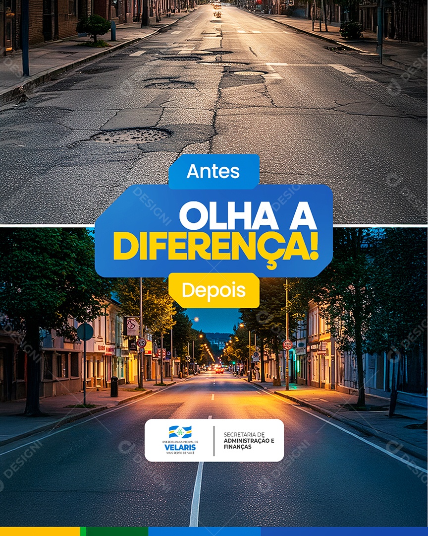 Flyer Prefeitura Olha a Diferença Social Media PSD Editável