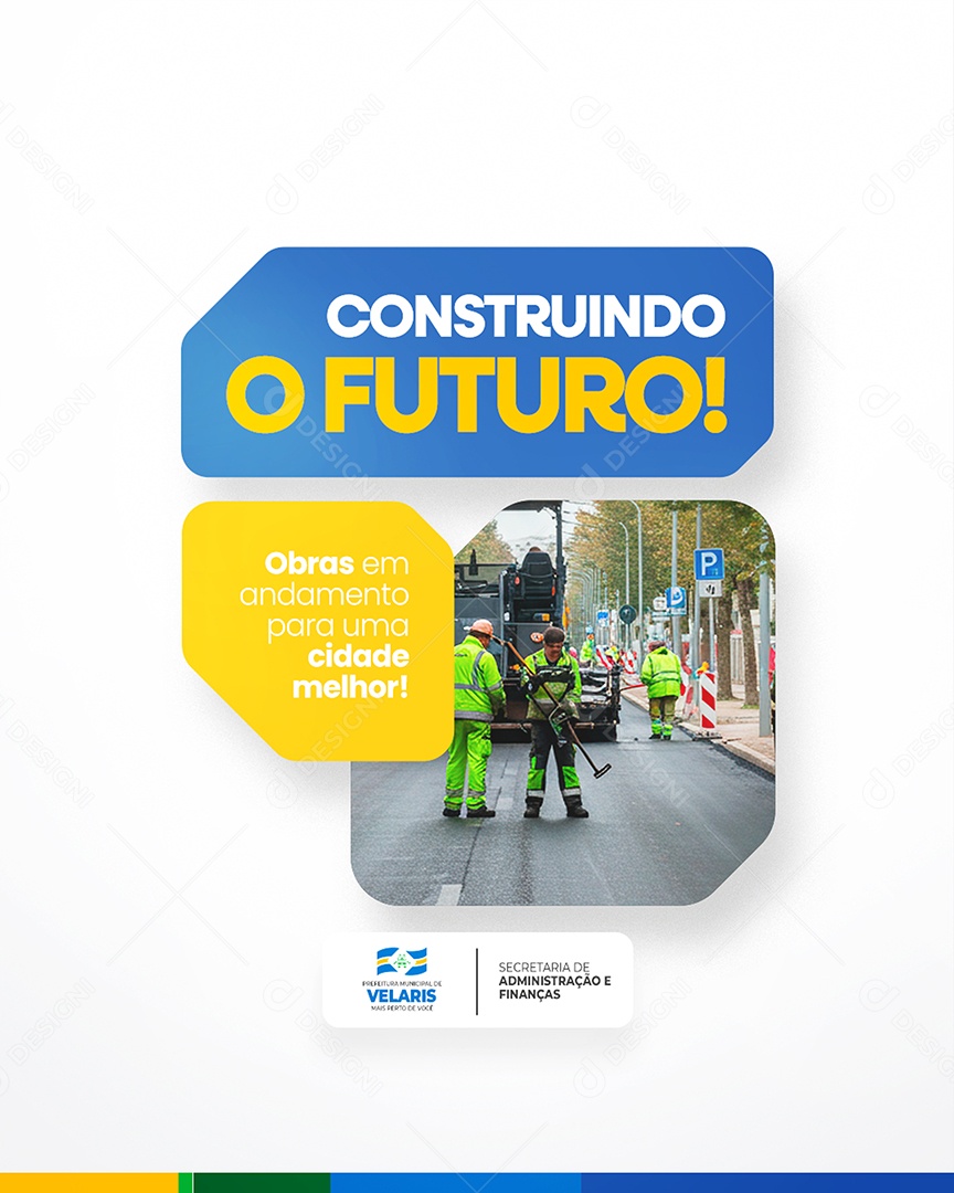Flyer Prefeitura Construindo o Futuro Social Media PSD Editável