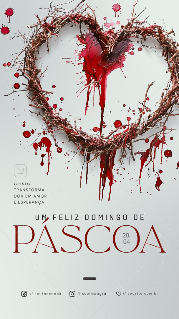 Story Feliz Páscoa 20 de Abril Social Media PSD Editável