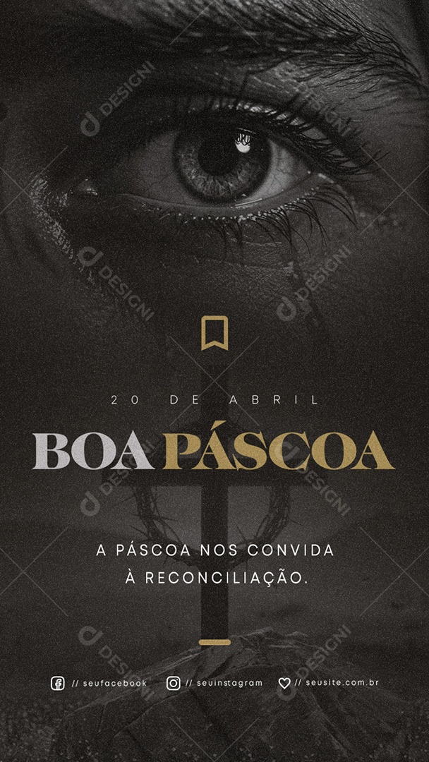 Story Feliz Páscoa 20 de Abril Social Media PSD Editável