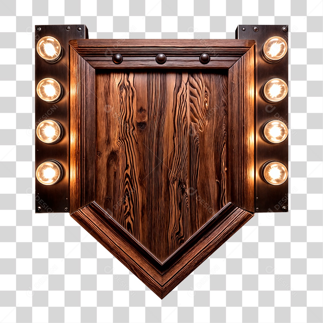 Placa de Madeira PNG Transparente