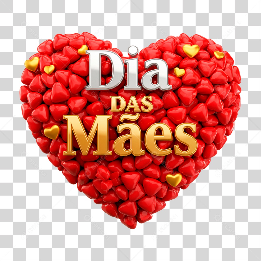 Selo 3D Dia das Mães PNG Transparente