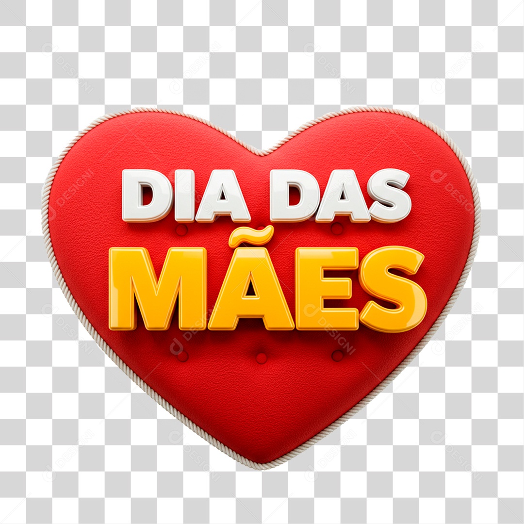Selo 3D Dia das Mães PNG Transparente