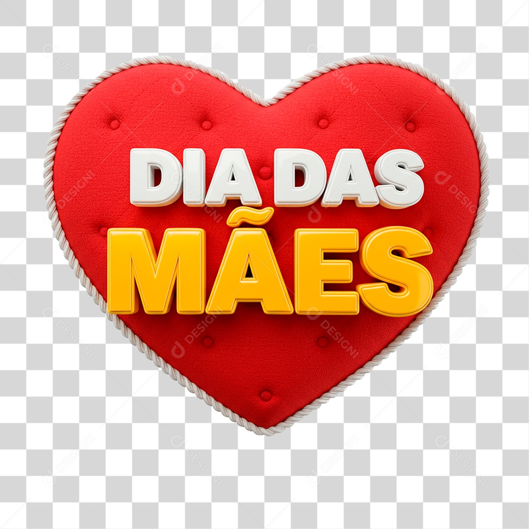 Selo 3D Dia das Mães PNG Transparente