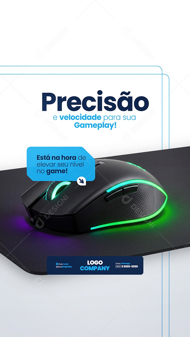 Story Loja de Eletrônicos Precisão e Velocidade Social Media PSD Editável