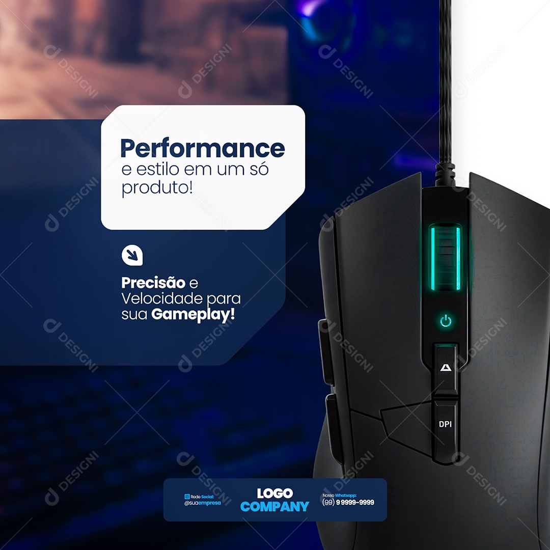 Feed Loja de Eletrônicos Permance e Estilo Social Media PSD Editável