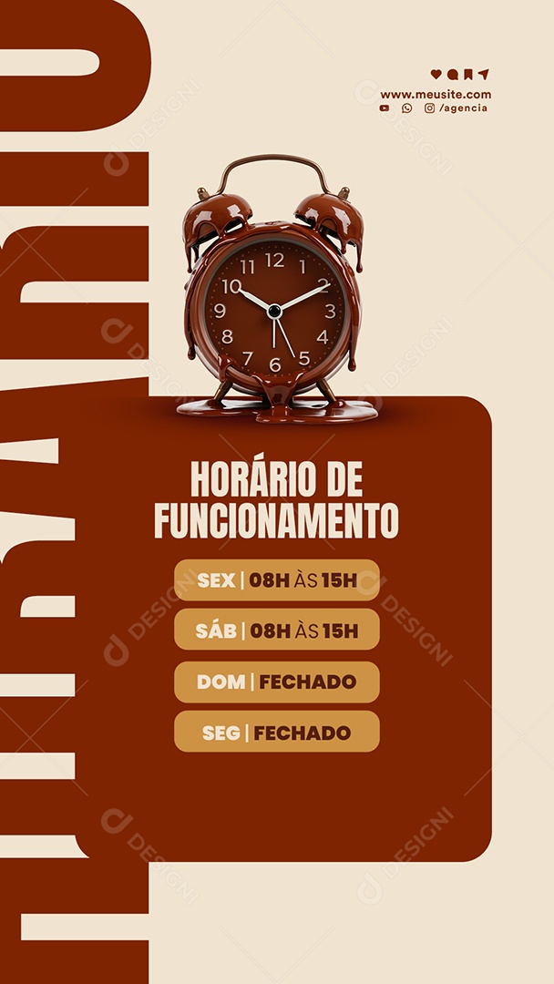 Story Horário de Funcionamento de Páscoa Social Media PSD Estável