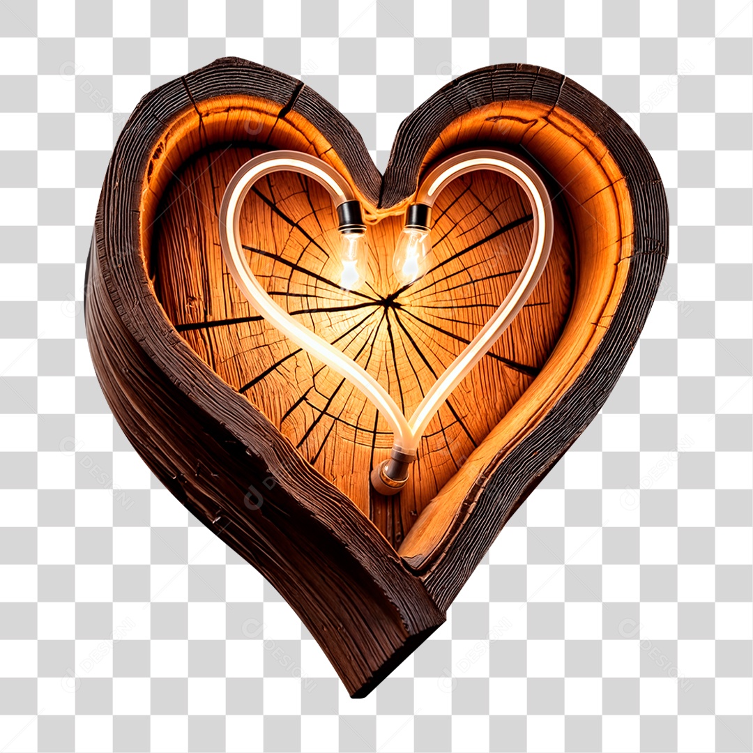 Placa de Madeira Neon PNG Transparente