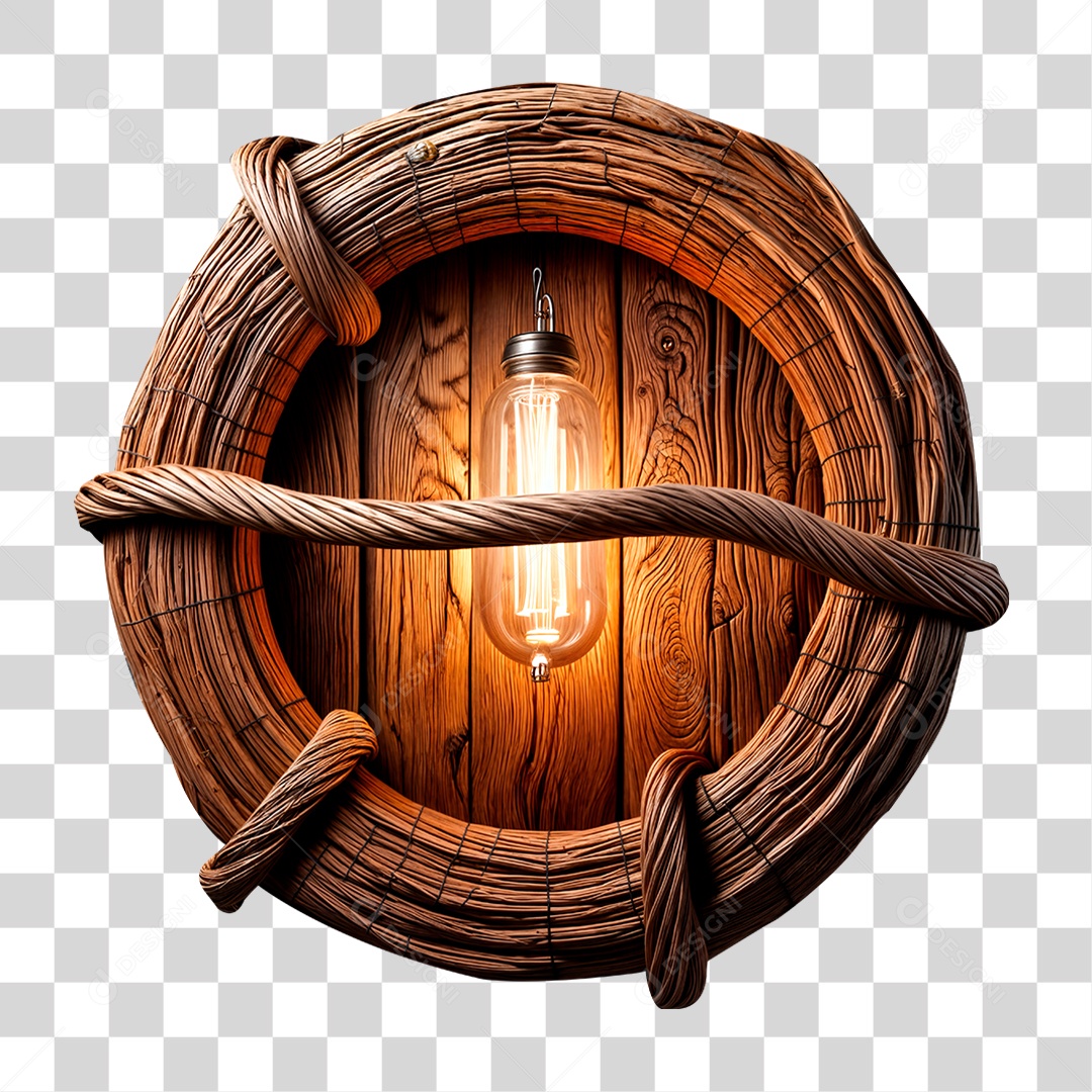 Placa de Madeira Neon PNG Transparente