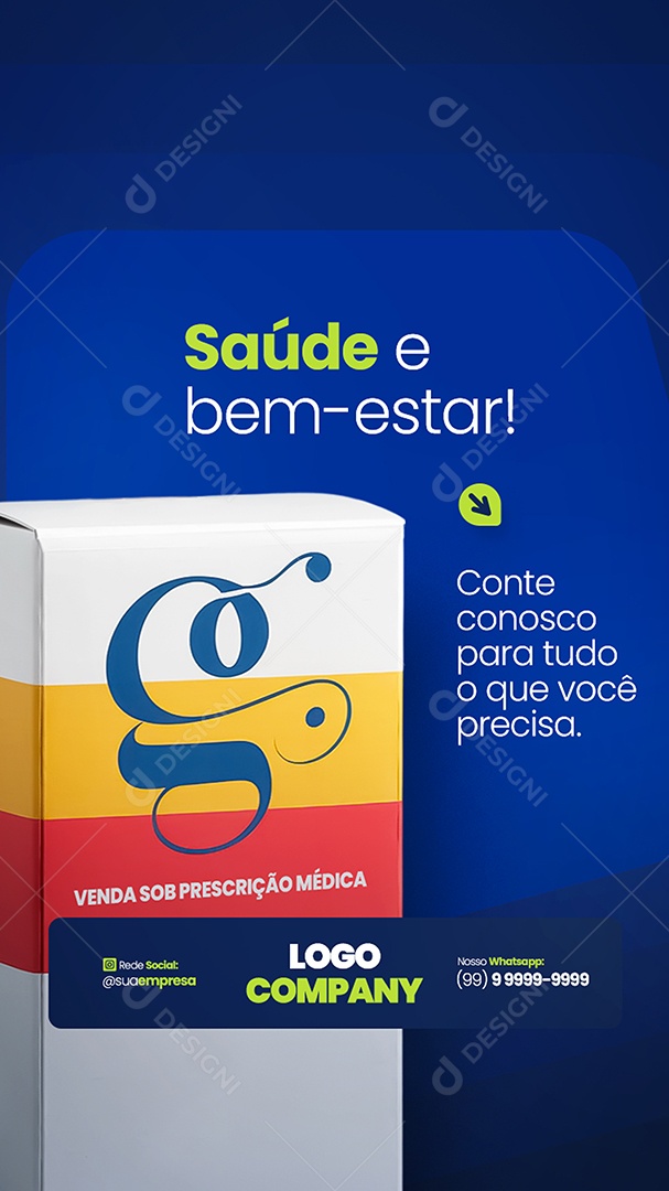 Story Farmácia Saúde e Bem Estar Preço Social Media PSD Editável