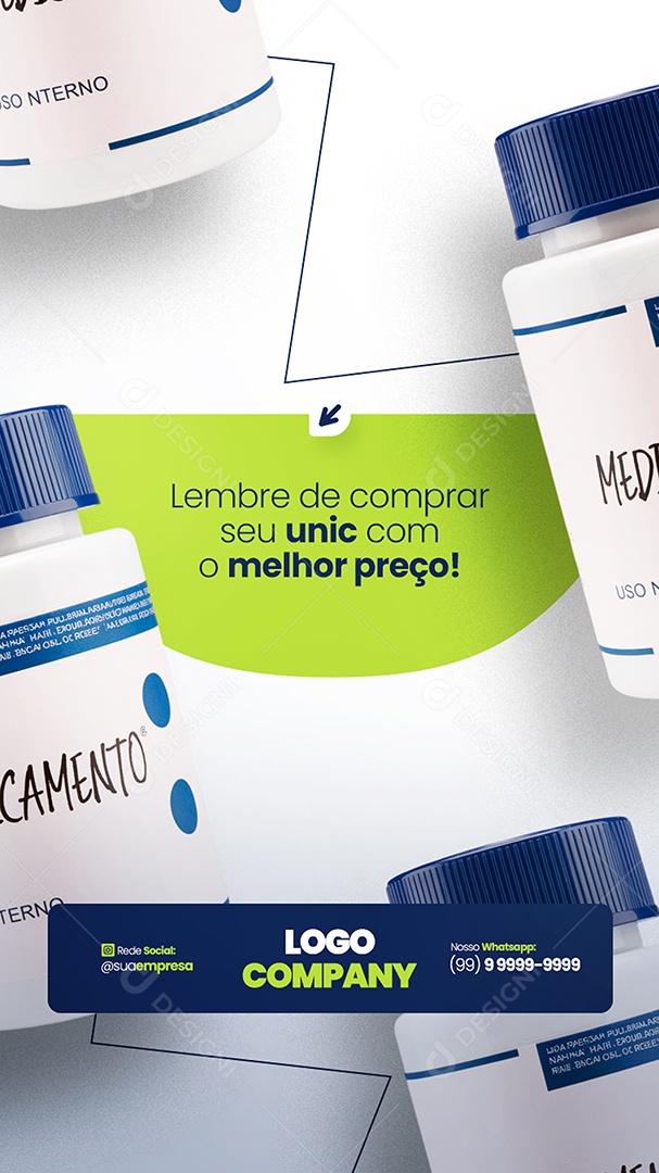 Story Farmácia Medicamento Melhor Preço Social Media PSD Editável