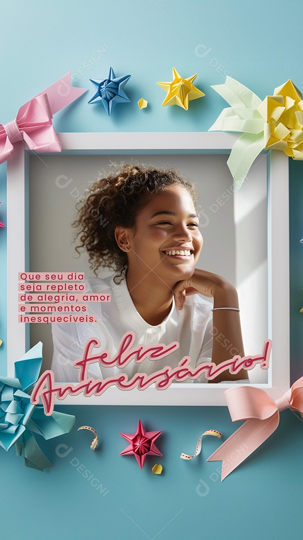 Story Feliz Aniversário Social Media PSD Editável